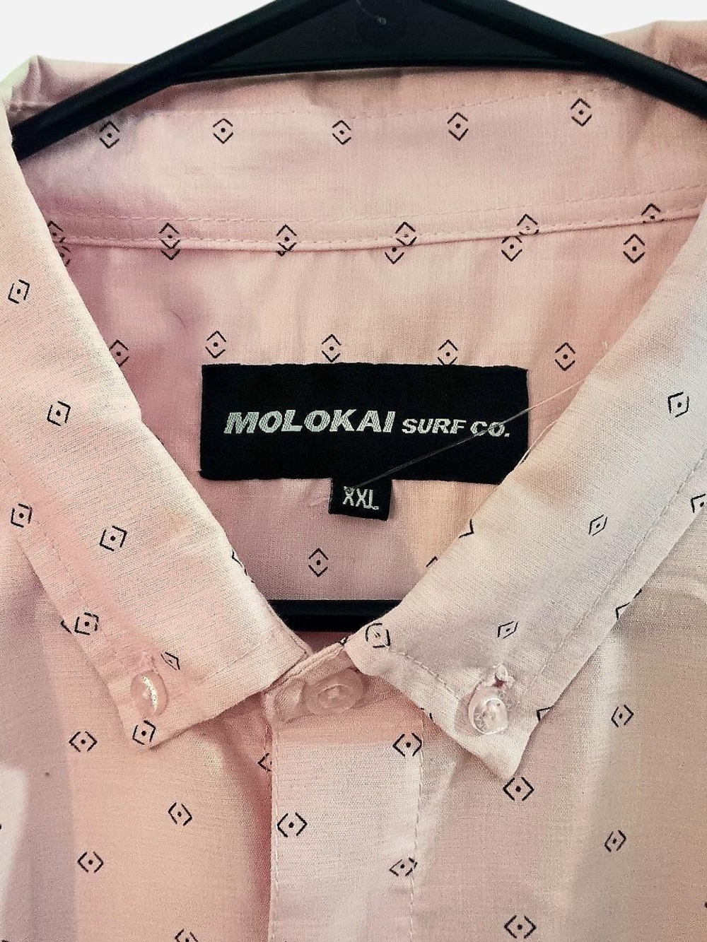 Molokai Surf Co. Men’s Light Pink Button-Down Shirt - XXL